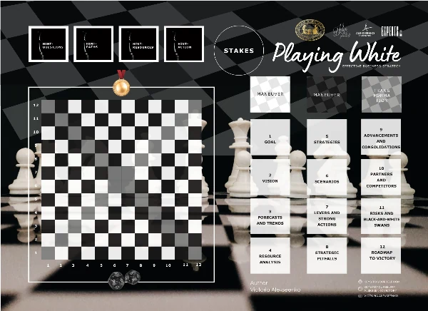 Playing White — game board, chess business strategy