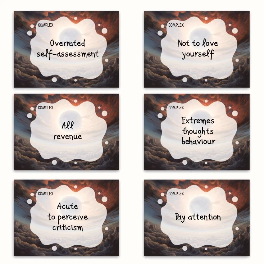 Metaphorical associative cards “Children's Fears and Complexes” — sample cards, 1