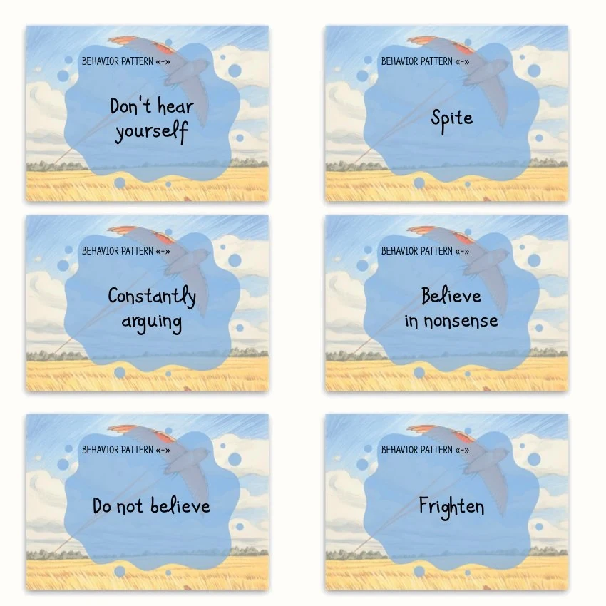 Metaphorical associative cards “Children's Behaviour Patterns” — sample cards, 1