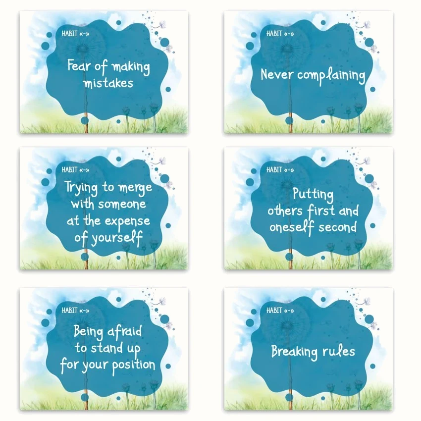 Metaphorical associative cards “Children's Habits” — sample cards, 1