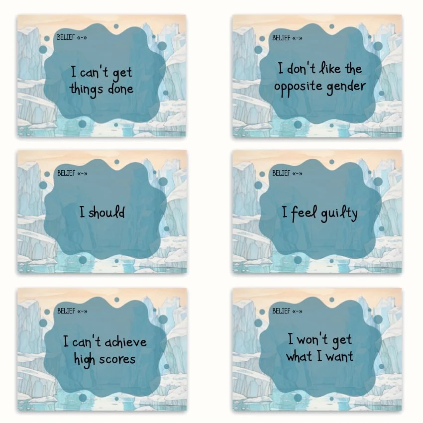 Metaphorical associative cards “Children's Beliefs” — sample cards, 1