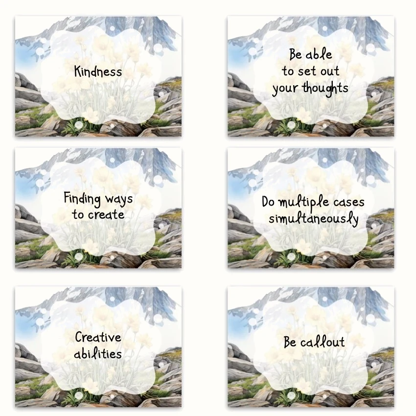 Metaphorical associative cards “Children's Abilities” — sample cards, 2
