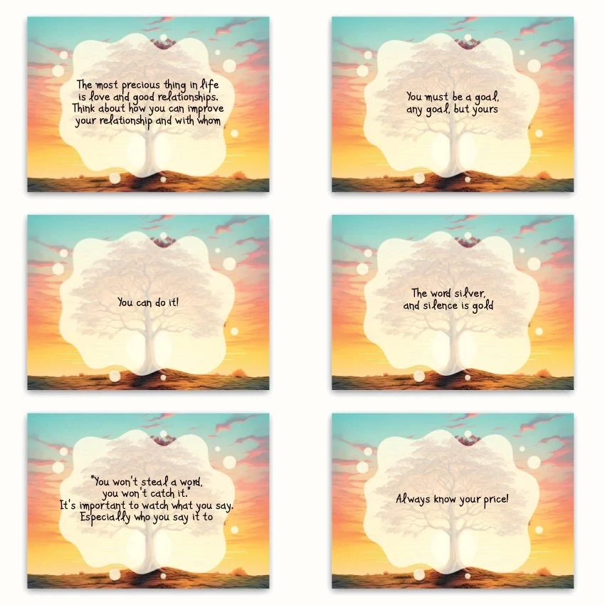 Metaphorical associative cards “Teen Motivation” — sample cards, 1