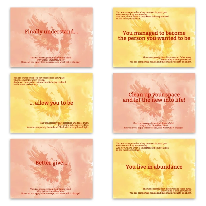 Metaphorical associative cards “Healing the Inner Girl” — sample cards, 1