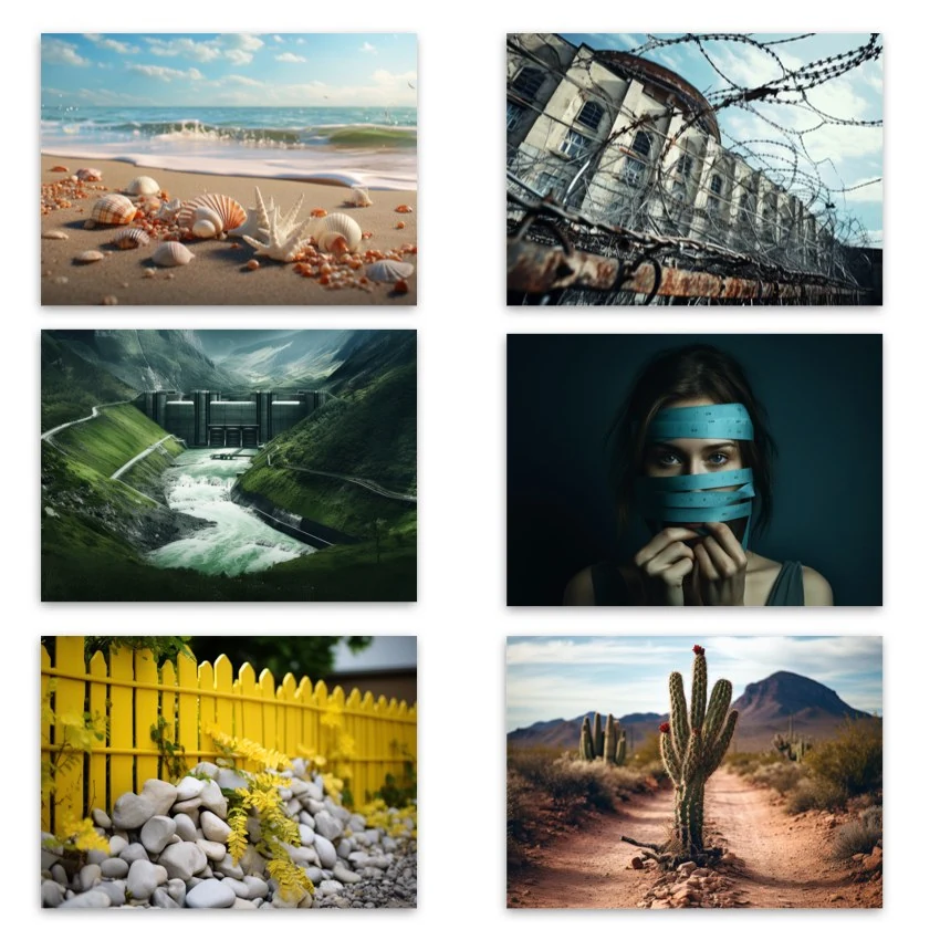 Metaphorical associative cards “Boundaries and Limitations” — sample cards, 1