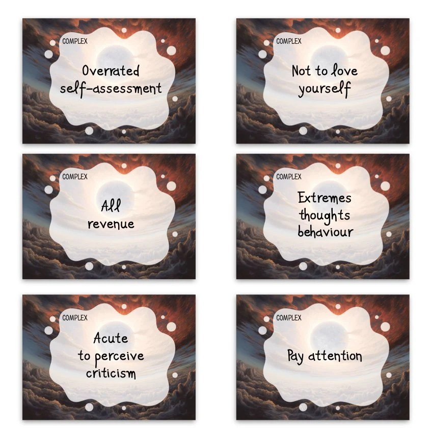 Metaphorical associative cards “Children's Fears and Complexes” — sample cards, 1