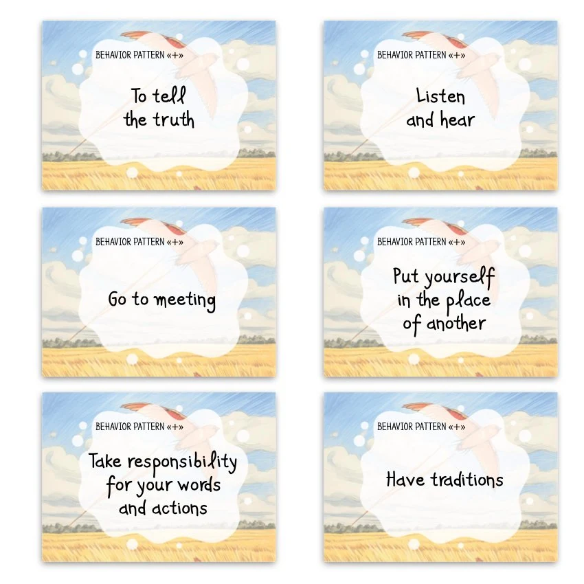 Metaphorical associative cards “Children's Behaviour Patterns” — sample cards, 2