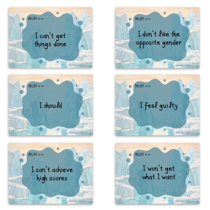 Metaphorical associative cards “Children's Beliefs” — sample cards, 1