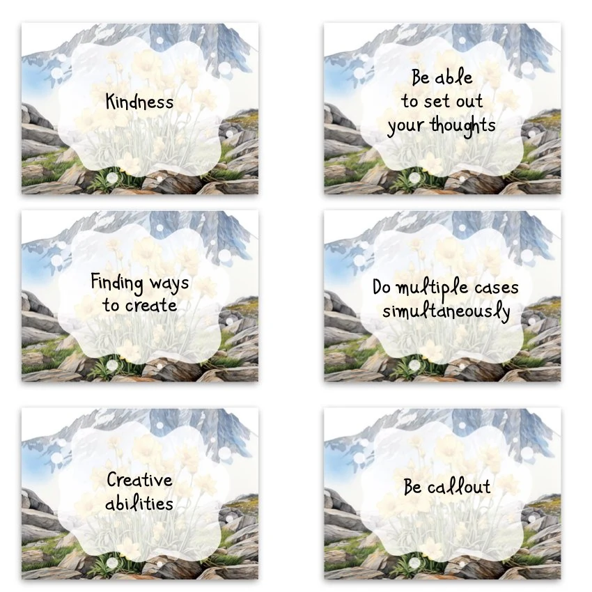 Metaphorical associative cards “Children's Abilities” — sample cards, 2