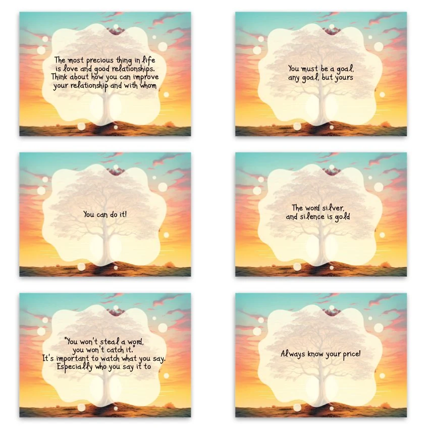 Metaphorical associative cards “Teen Motivation” — sample cards, 1