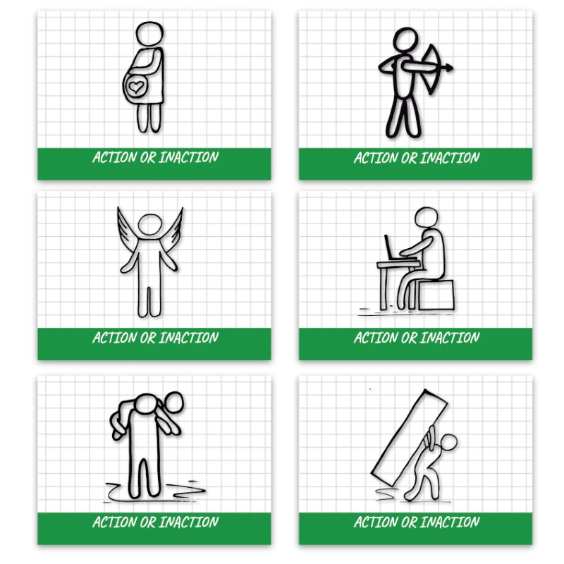 Metaphorical associative cards “Actions & Inaction” — sample cards, 3