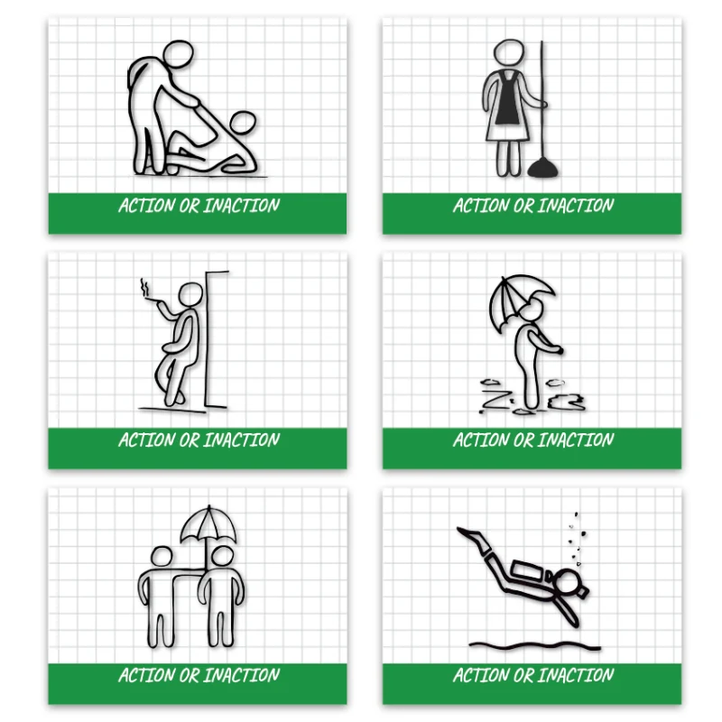 Metaphorical associative cards “Actions & Inaction” — sample cards, 4