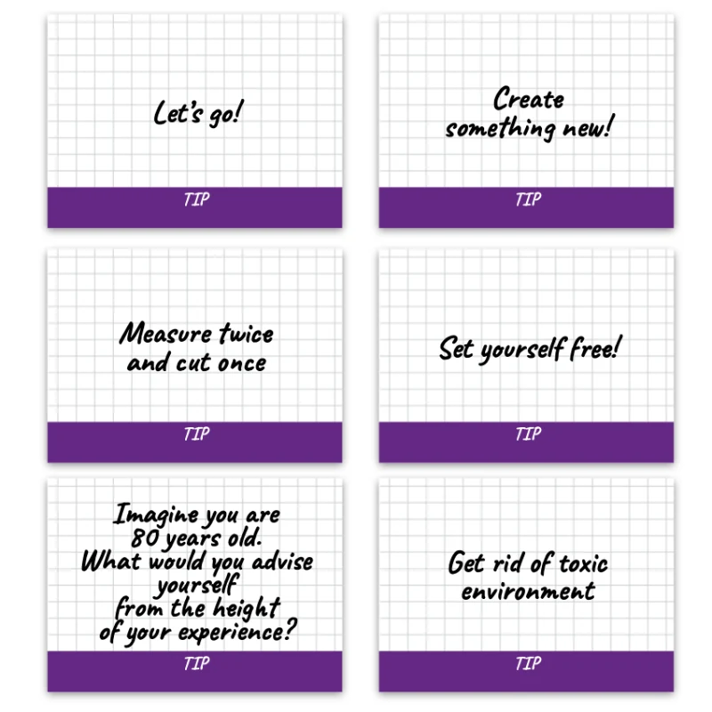 Metaphorical associative cards “Tips & Resources” — sample cards, 4