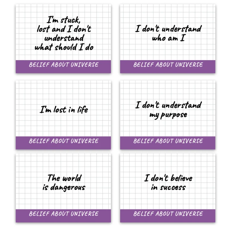 Metaphorical associative cards “Limiting Beliefs” — sample cards, 1
