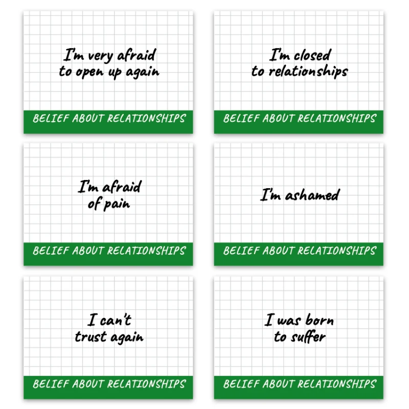 Metaphorical associative cards “Limiting Beliefs” — sample cards, 2