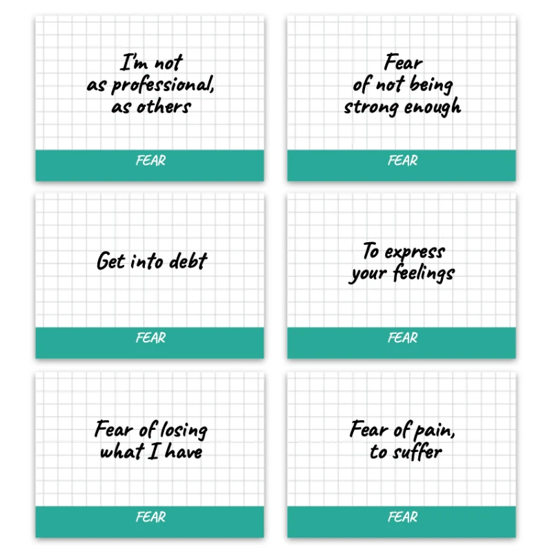 Metaphorical associative cards “Fears & Secondary Benefits” — sample cards, 3