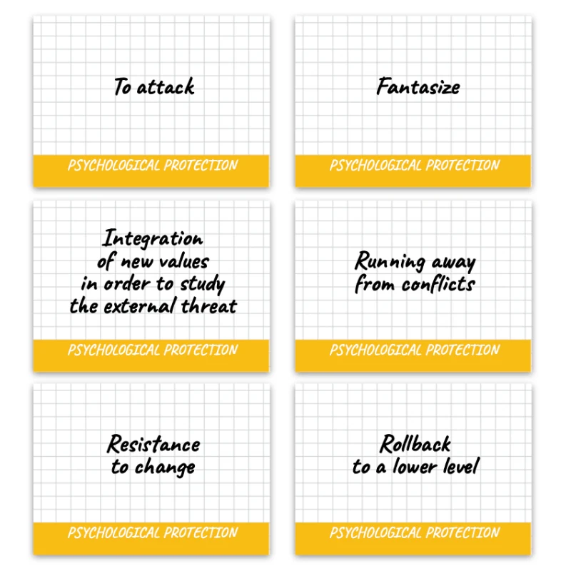 Metaphorical associative cards “Complexes & Psychological Defenses” — sample cards, 1