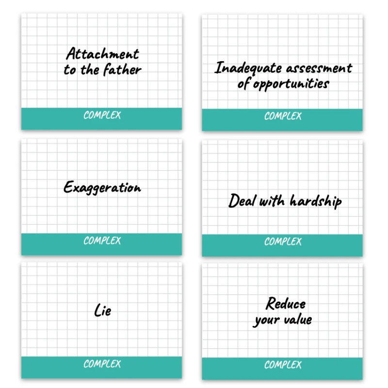 Metaphorical associative cards “Complexes & Psychological Defenses” — sample cards, 3