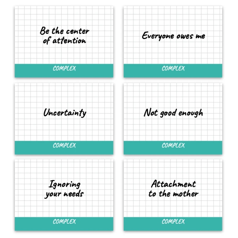 Metaphorical associative cards “Complexes & Psychological Defenses” — sample cards, 4