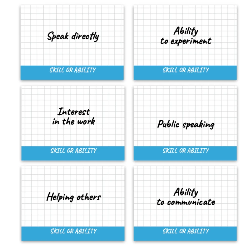 Metaphorical associative cards “Skills & Abilities” — sample cards, 2