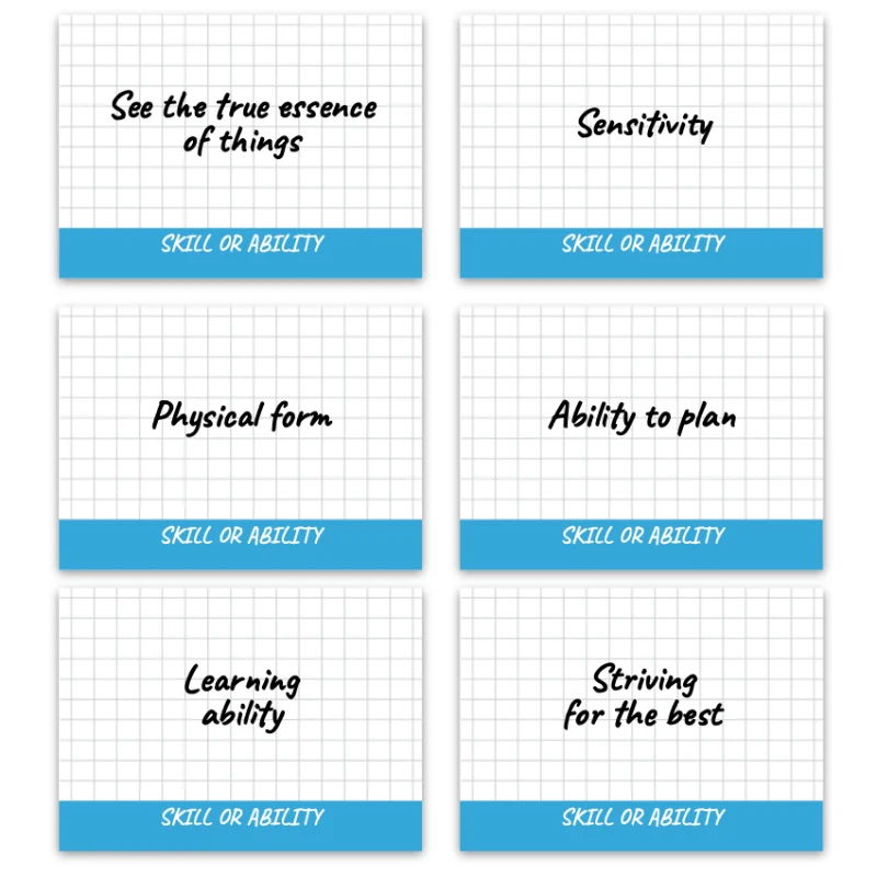 Metaphorical associative cards “Skills & Abilities” — sample cards, 4