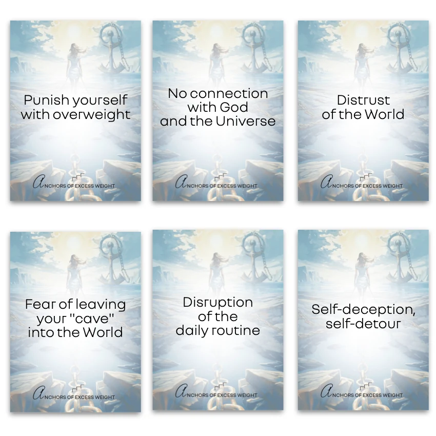 Anchors of Excess Weight — sample cards