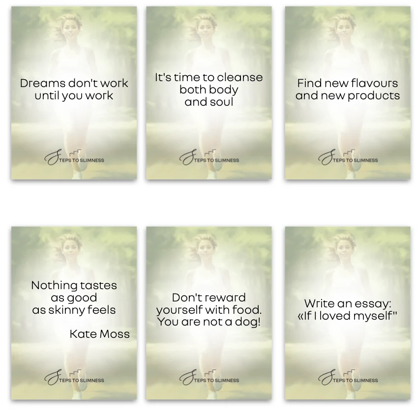 Steps to Slimness — sample cards
