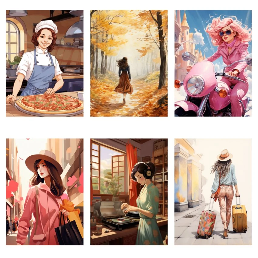 Metaphorical associative cards “The Light of a Woman” — sample cards, 2
