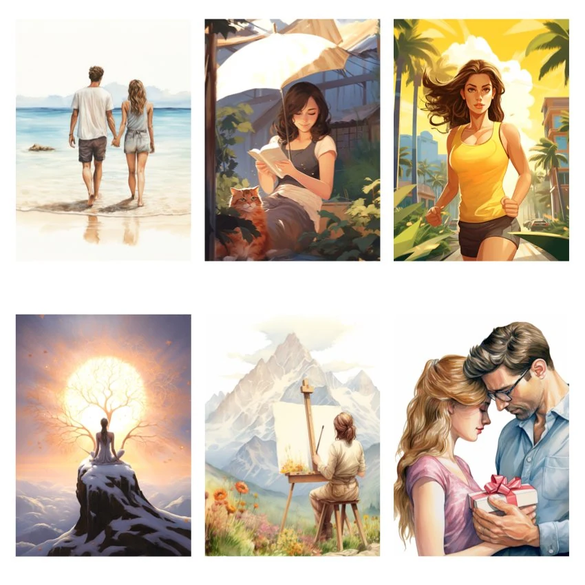 Metaphorical associative cards “The Light of a Woman” — sample cards, 4