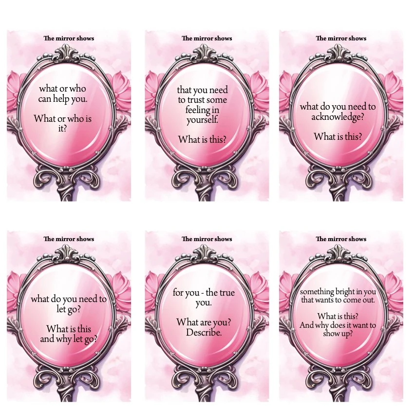Metaphorical associative cards “The Female Mirror of Truth” — sample cards, 2