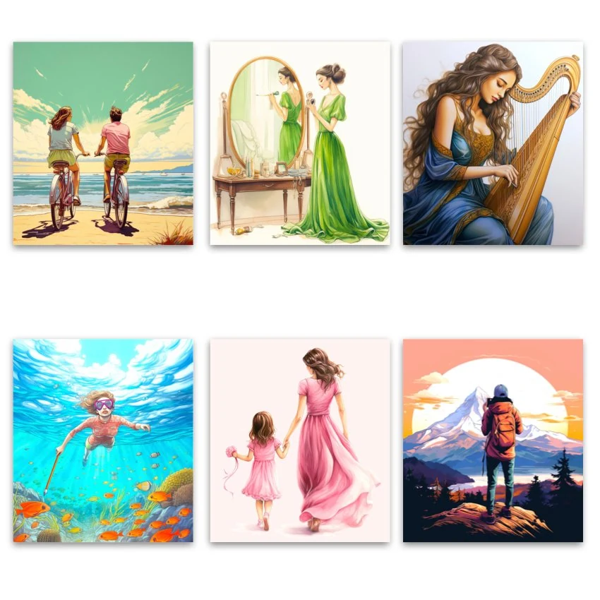 Metaphorical associative cards “Sources of Feminine Harmony” — sample cards, 2