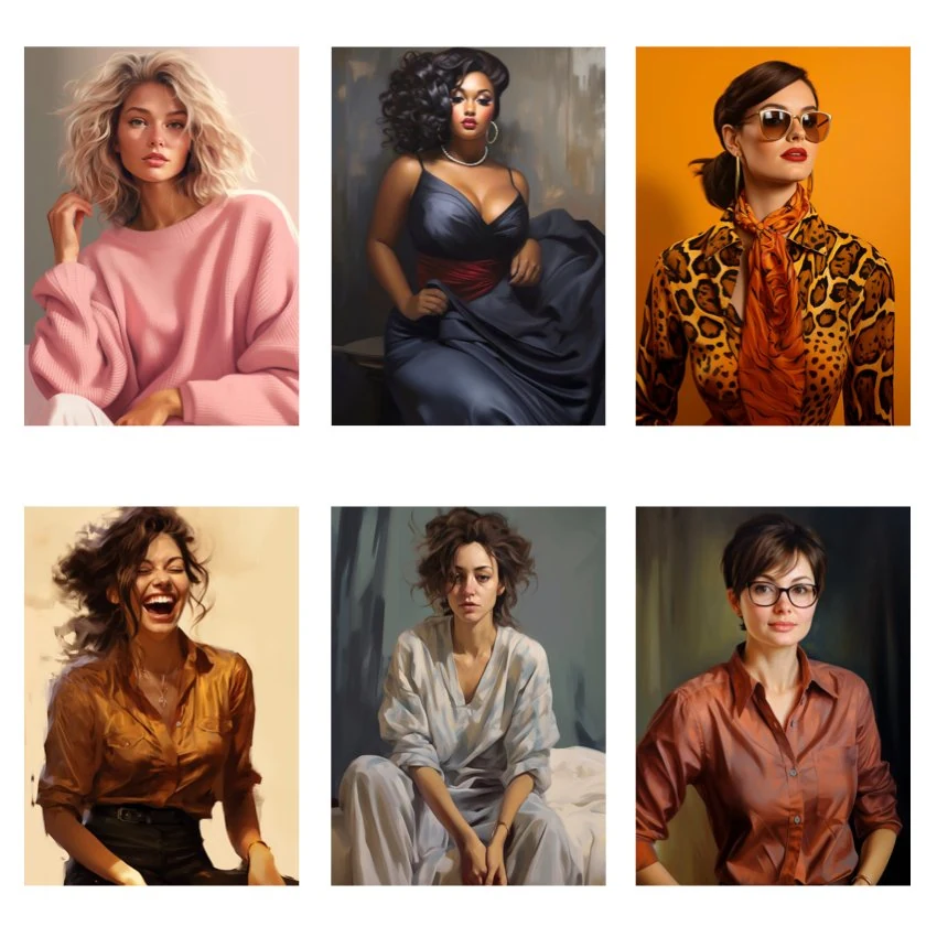 Metaphorical associative cards “Female Portraits” — sample cards, 4