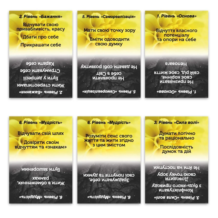 Metaphorical associative cards “Harmony and Energy Distortions” — sample cards, 1